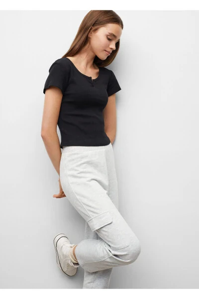 Qiz bolalar uchun ochiq kulrang shimlar - MANGO KIDS (1)