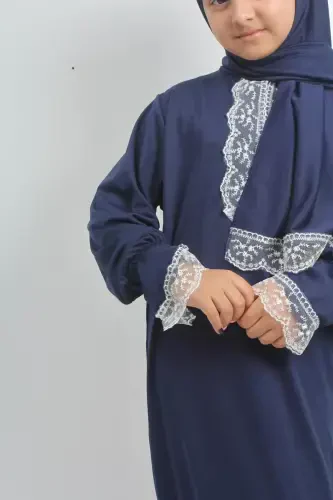 Qiz bolalar uchun o'rta bo'yli zamonaviy yozgi namoz libosi, yoshlar faraji, terlatmaydigan paxtalik namoz kiyimi - LOJIVERT - 5