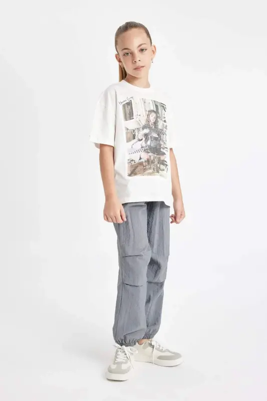 Qiz bolalar uchun parashyut jogger shimlari D0646A824SM - 2
