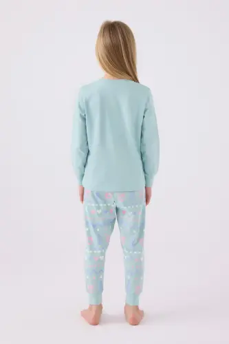 Qiz bolalar uchun pijama to'plami Su Yashil RP3486-2 - 5