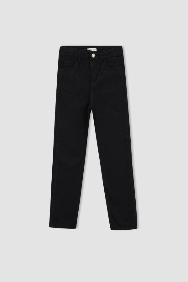 Qiz bolalar uchun Slim Fit maktabga qaytish shim - 5