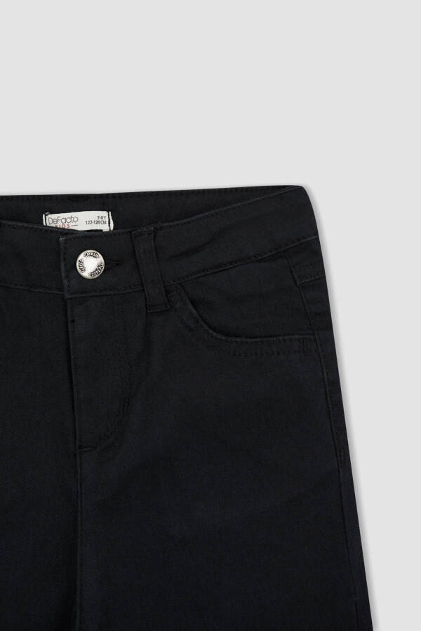 Qiz bolalar uchun Slim Fit maktabga qaytish shim - 6