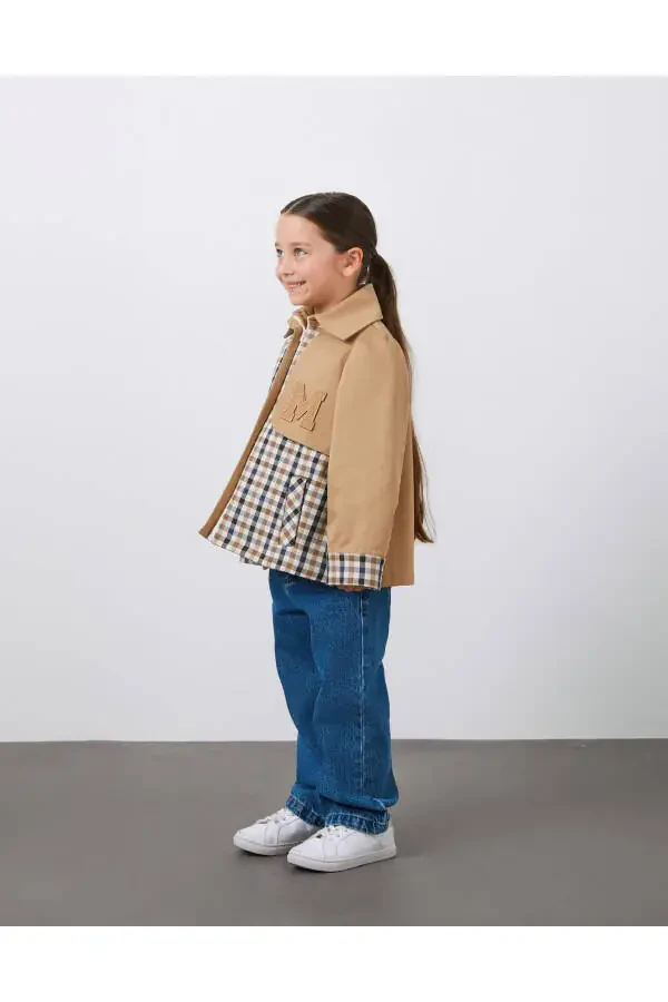 Qiz bolalar uchun tikilgan naqshli fermuar bilan yopiladigan ko'ylagi - 7