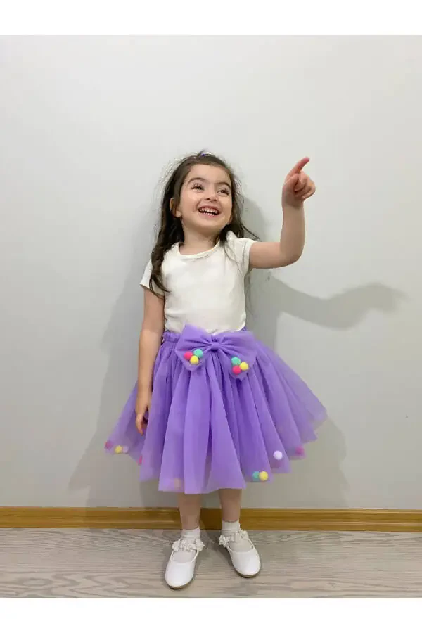 Qiz bolalar uchun tutu yubka, pomponli yoki oddiy - 11