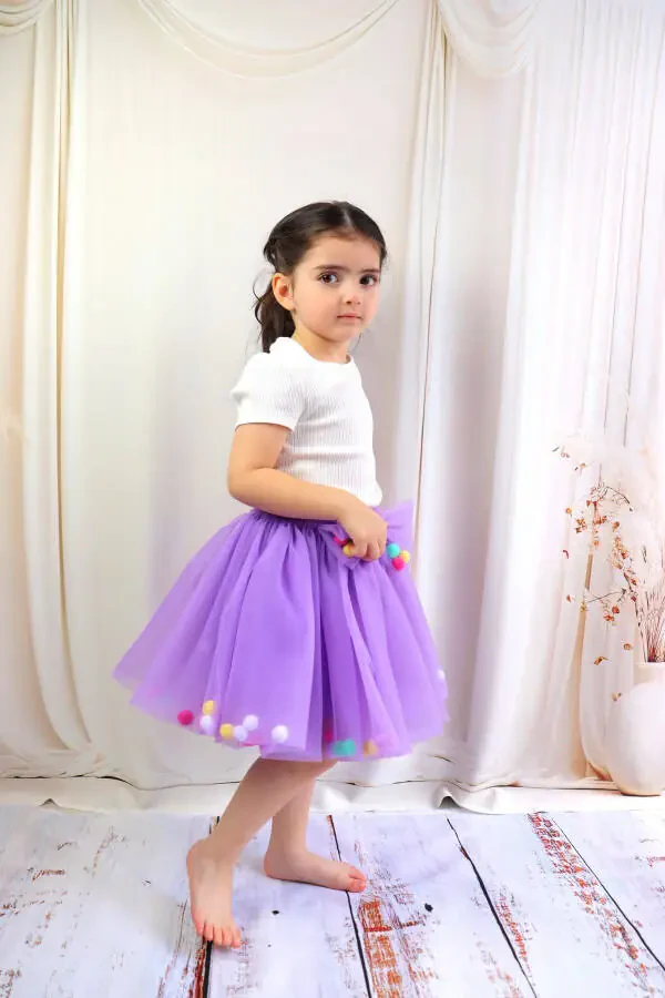 Qiz bolalar uchun tutu yubka, pomponli yoki oddiy - 2