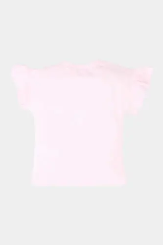 Qiz chaqaloq Barbie velosiped yoqali qisqa yengli futbolka E - 4