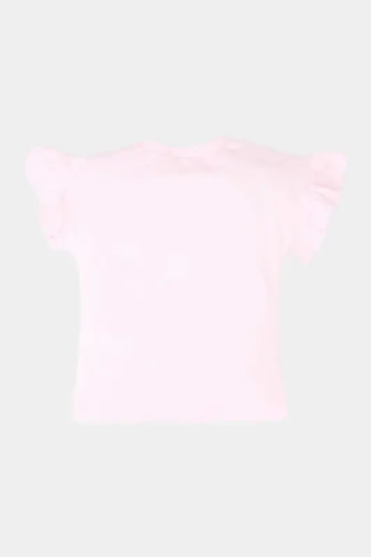 Qiz chaqaloq Barbie velosiped yoqali qisqa yengli futbolka E - 4