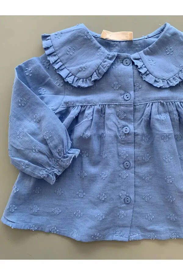 Qiz chaqaloq Bebek yoqa Ko'ylak - 4