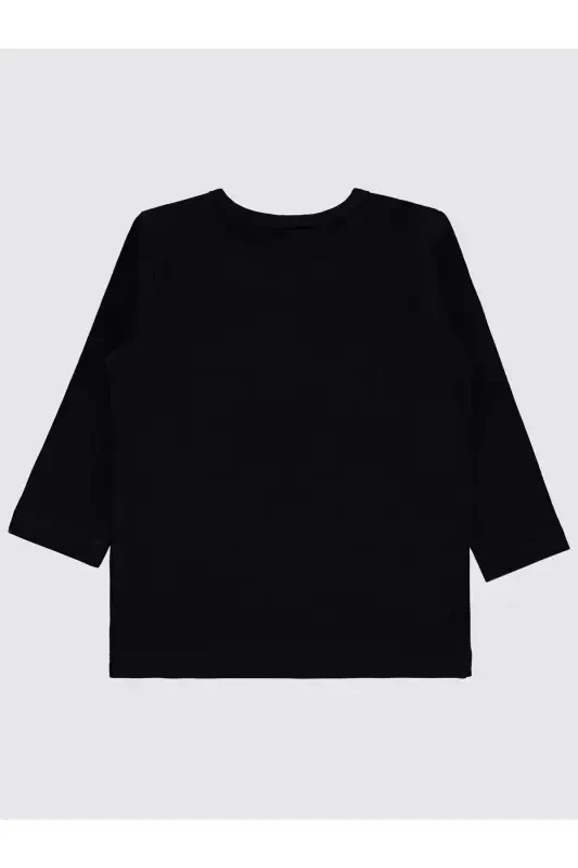 Qiz chaqaloq sviteri 6-18 oy Qora-Qora - 2