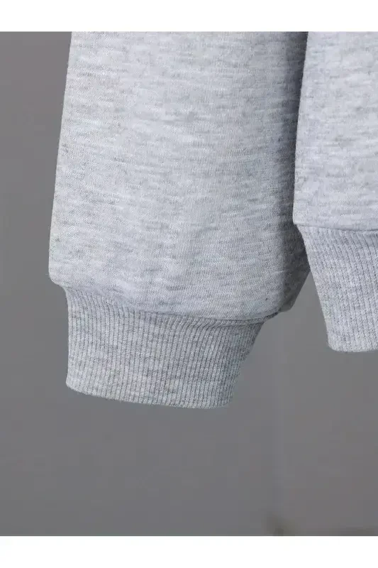 Qiz-o'g'il Bolalar bosmasiz Kapşonli Xirka Sweatshirt (Yangi Mahsulot) 1 Adet Tir-3 - 6