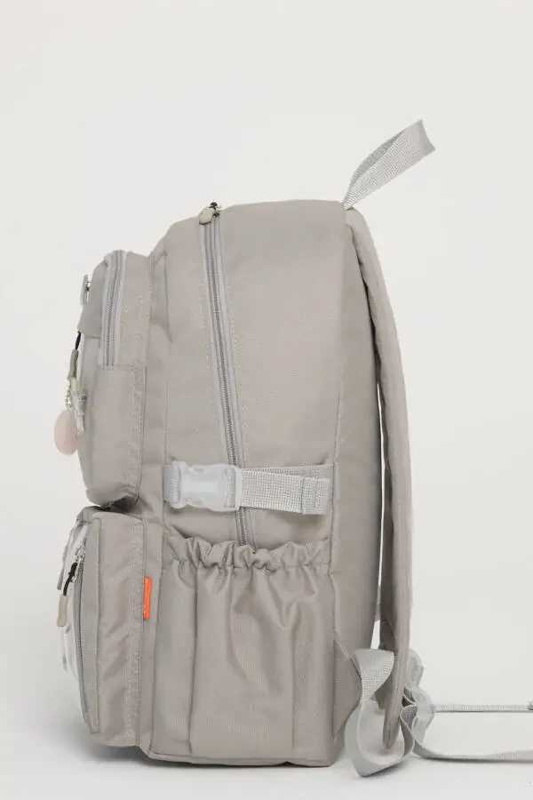 Qiz va o'g'il bolalar uchun Kawaii Kore uslubidagi aksessuarli maktab portfeli, KULRANG - 3