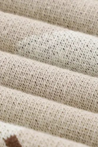 Qiz va o'g'il bolalar uchun triko to'qilgan chaqaloq adyol 85 sm X 85 sm Yangi qo'zichoqlar - 4