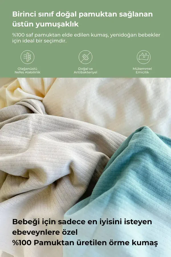 Qiza Unisex 3 Parça Uzun Kollu Kendinden Patikli Z - 3