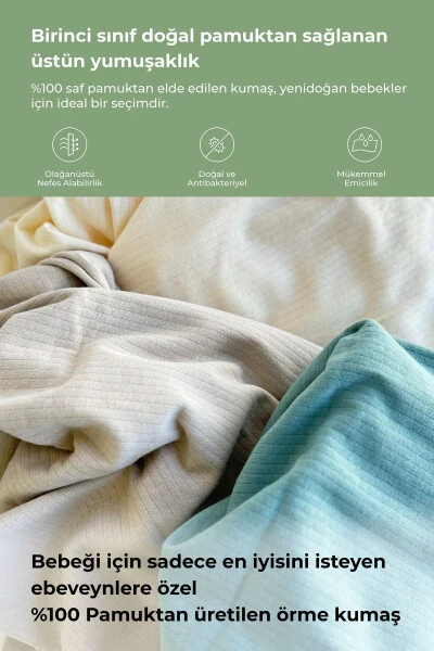 Qiza Unisex 3 Parça Uzun Kollu Kendinden Patikli Z - 3