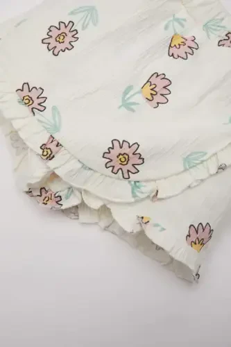 Qizaloq uchun gulli shortil-yubka D3571A524SM - 3