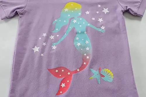 Qizaloqlar pijamasi Qisqa yengli 100% paxta Toddler Pjs Suv parisi Uxlash kiyimi Y единорог Pijama Yozgi kiyimlar to'plami 1-7T - 4