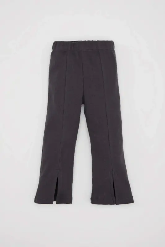 Qizaloqlar uchun ispancha shimli qovurg'ali kashmir leggins D2196A524AU - DEFACTO