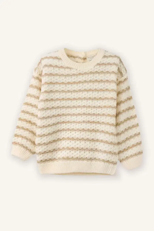 Qizcha bolalar uchun chiziqli bisiklet yaka ko'ylagi C8273a5er105mc - DEFACTO