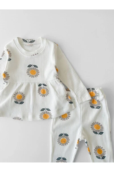 Qizcha chaqaloq ромашка naqshli kostyum - COOLMINIES (1)