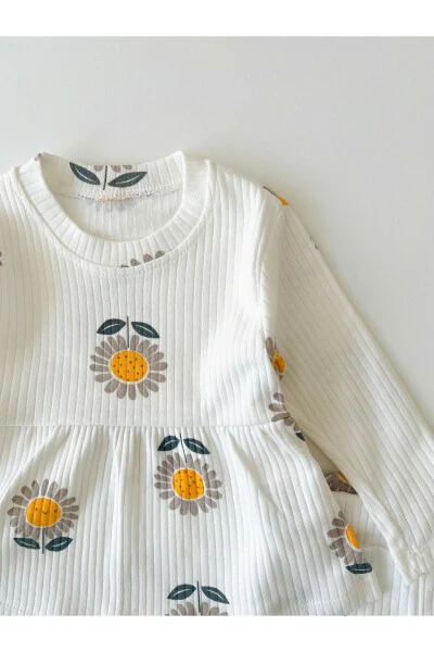 Qizcha chaqaloq ромашка naqshli kostyum - 3