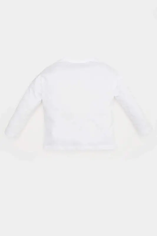 Qizcha chaqaloq velosiped yoqali oddiy tekis uzun qisma futbolka - 3