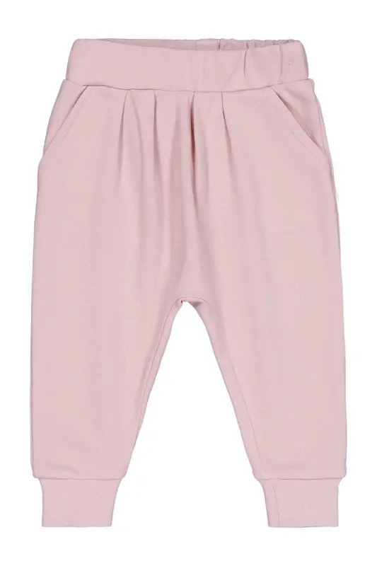 Qizcha uchun pushti rangli oyoqsiz sport shim - 1