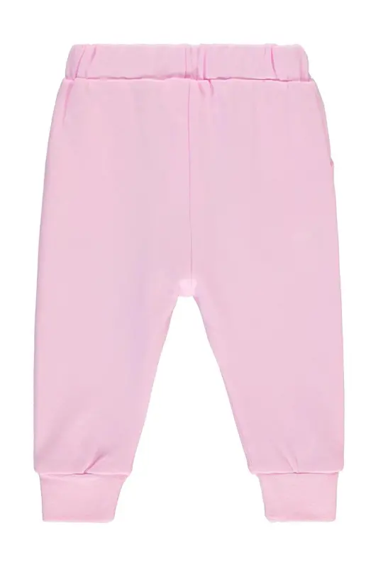 Qizcha uchun pushti rangli oyoqsiz sport shim - 3