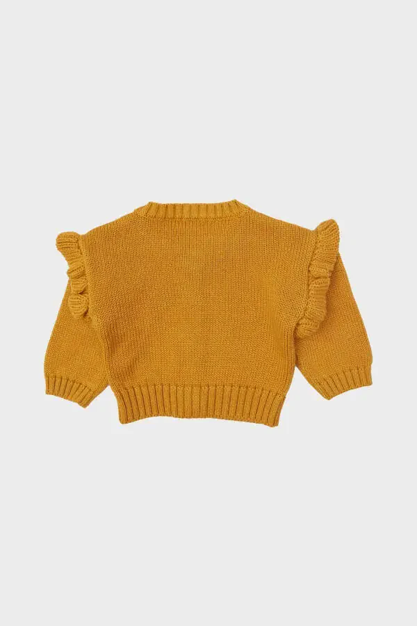 Qizcha uchun sariq kardigan 23FW0LT7702 - 2