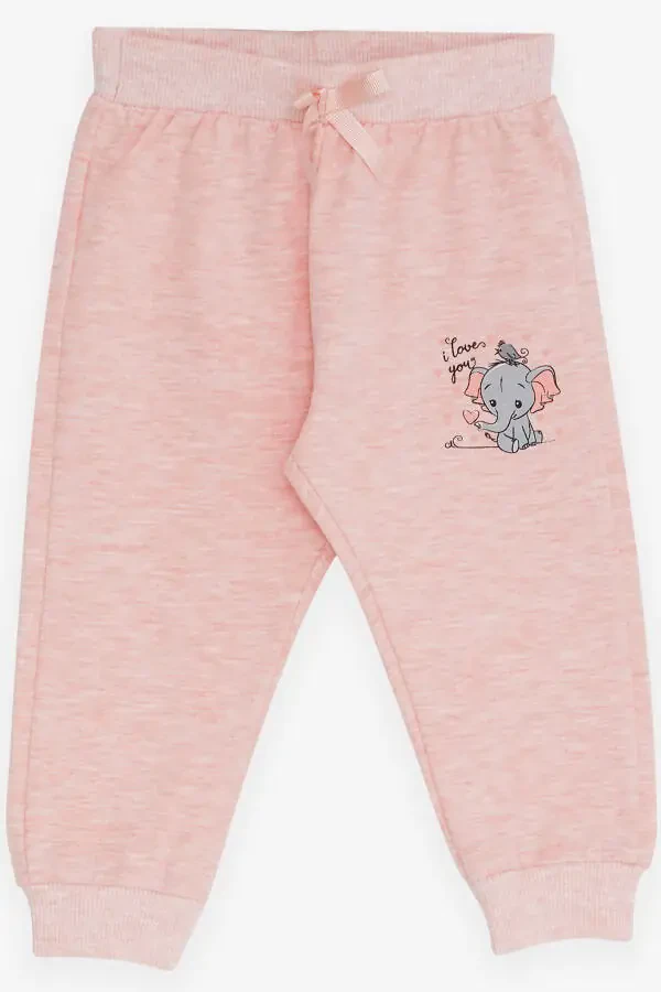 Qizcha uchun sport shimlari Fil naqshli 6 oy-2 yosh, Somon melanj - 4