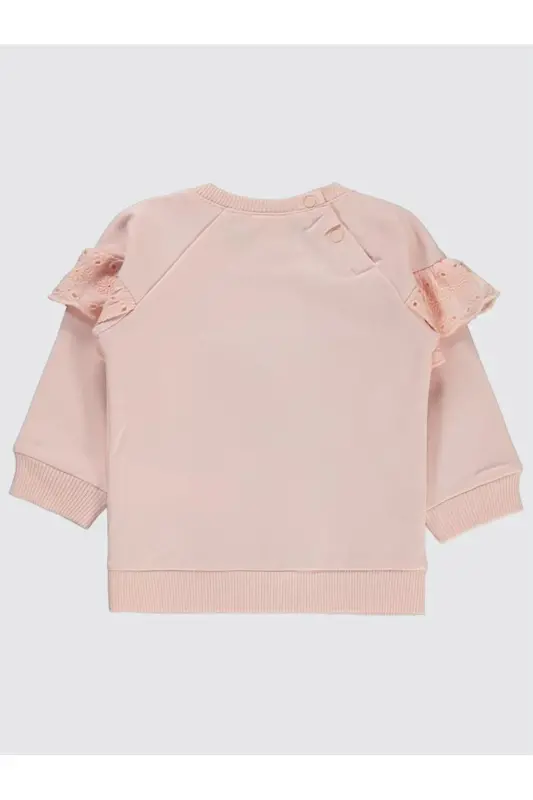 Qizcha uchun svitshot (6-18 oy) och pushti - 1
