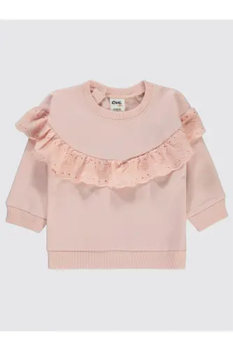 Qizcha uchun svitshot (6-18 oy) och pushti - CIVIL BABY (1)