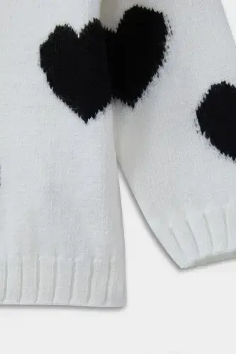 Qizcha uchun velosiped yoqasi yurak naqshli ko'ylagi C8095a5bg744mc - 3