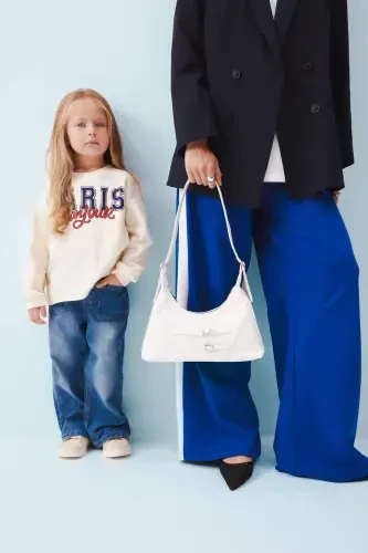 Qizcha velosiped yoqasi bosilgan svitshot - 6