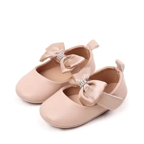 Qizchalar uchun sal kamonli paxtali sirpanmaydigan taglikli go‘daklarning birinchi qadam princessa ko‘ylak beshik to‘y tuflilari Bellocasa Baby Mary Jane Flats 