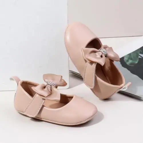 Qizchalar uchun sal kamonli paxtali sirpanmaydigan taglikli go‘daklarning birinchi qadam princessa ko‘ylak beshik to‘y tuflilari Bellocasa Baby Mary Jane Flats - 5