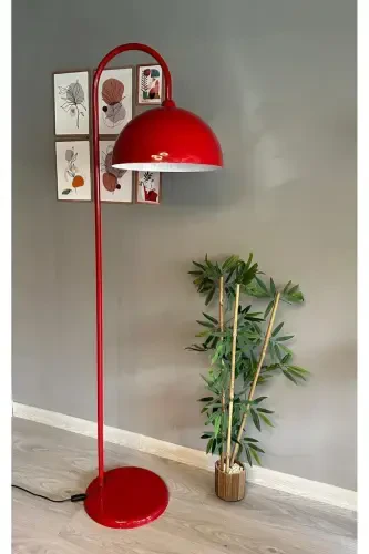 Qizil Lyustra Zamonaviy Dekorativ Metall Mehmonxona Ishxonasi Poydevor Lampa-Qizil - 8