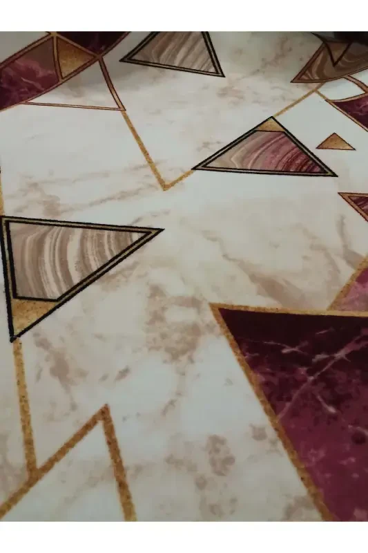 Qizil sirpanmaydigan yo'lakcha - Yuviladigan to'rt faslli gilam | Mehmonxona, hammom, balkon, yoshlar xonasi - Qizil - 3