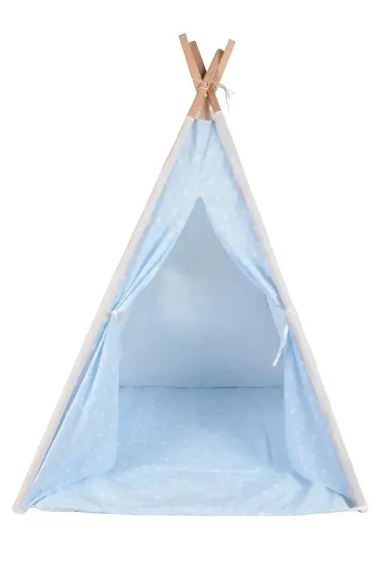 Qizil terili bolalar o'yin chodiri uyi Play Tent-Moviy - 2