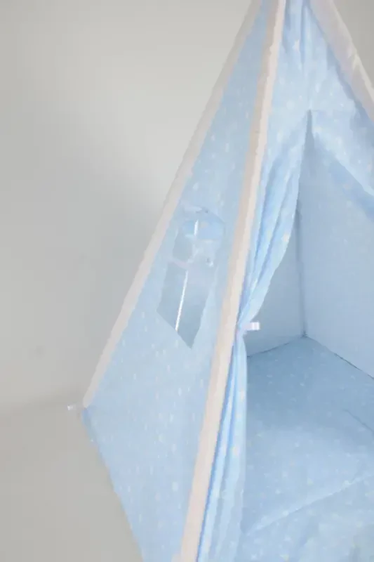 Qizil terili bolalar o'yin chodiri uyi Play Tent-Moviy - 3