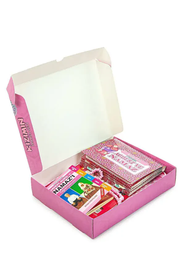 Qizimning ibodat to'plami. Namoz va Qur'on o'rganyapman. Bolalar uchun namoz gilami to'plami. Pushti - 4