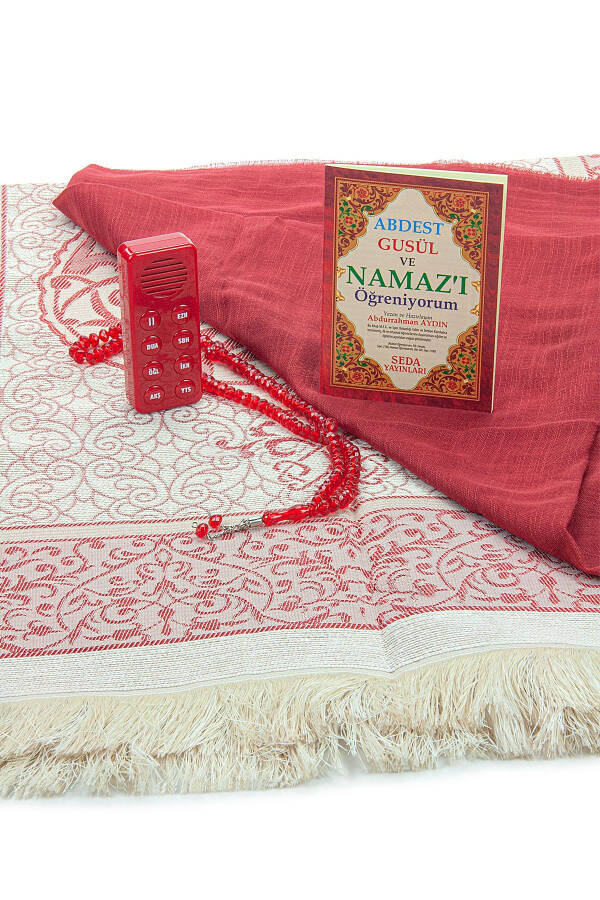 Qizimning Ovozli Namoz O'qituvchi Sajjada To'plami Qizil (NAMOZ O'QITADIGAN ASBOB) - 13
