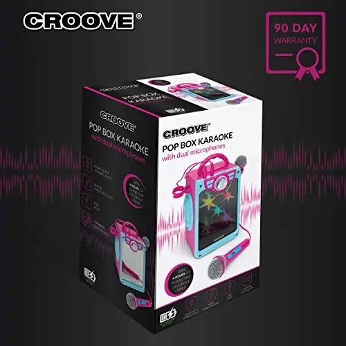 Qizlar uchun bolalar karaoke mashinasi - 2 mikrofonli pushti koʻchma karaoke dinamiklar toʻplami qiz uchun sovgʻa - Bluetooth/AUX/USB, karaoke va mikrofon eng yaxshi tugʻilgan kun sovgʻalari 8-9+ yoshli qizlar - 6