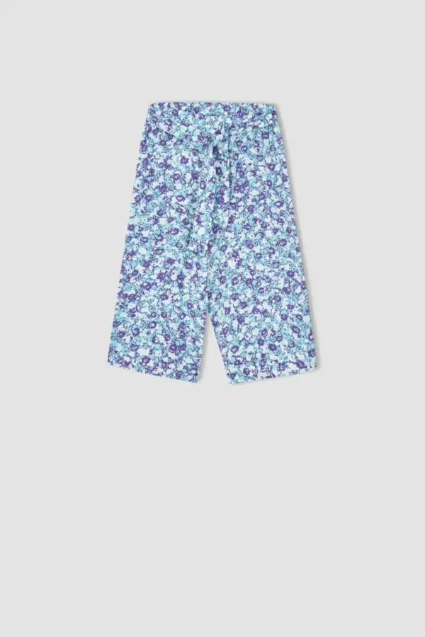 Qizlar uchun Culotte Fit Keng Oyoqli Shimlar - 1