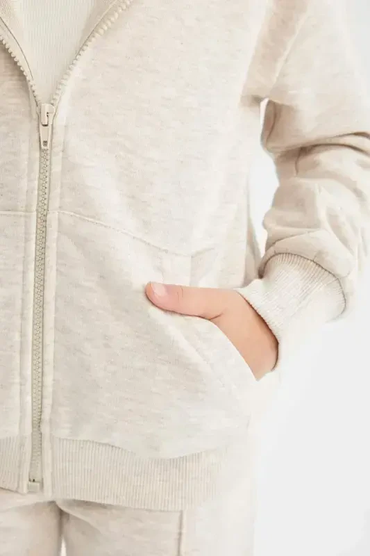 Qizlar uchun oddiy kapüşonlu fermuarlı maktab ko'ylagi C8110A824AU - 5