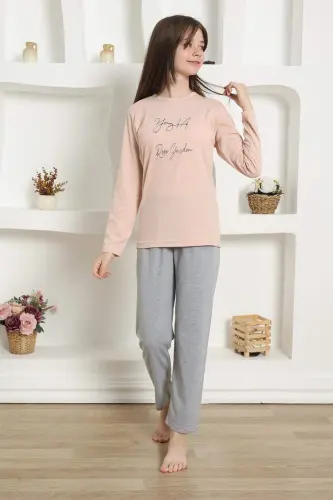 Qizlar uchun paxta pijama toʻplami 20425 - 4