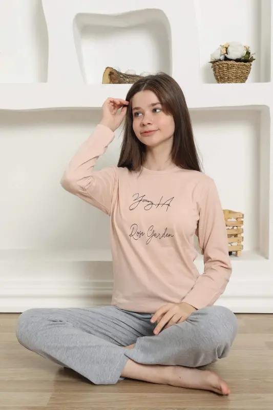 Qizlar uchun paxta pijama toʻplami 20425 - 9