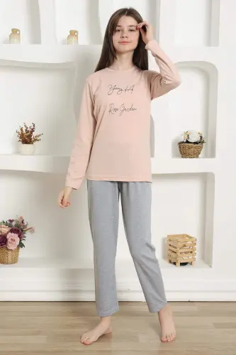 Qizlar uchun paxta pijama toʻplami 20425 - 2