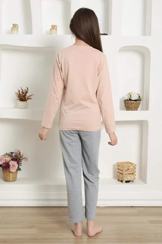 Qizlar uchun paxta pijama toʻplami 20425 - 3