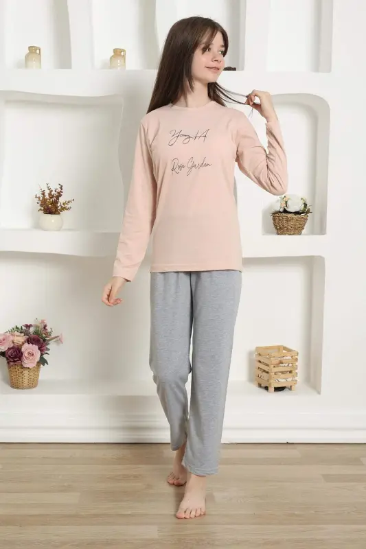 Qizlar uchun paxta pijama toʻplami 20425 - 14