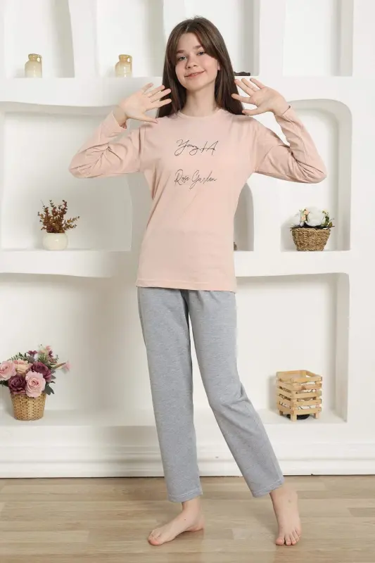 Qizlar uchun paxta pijama toʻplami 20425 - 12